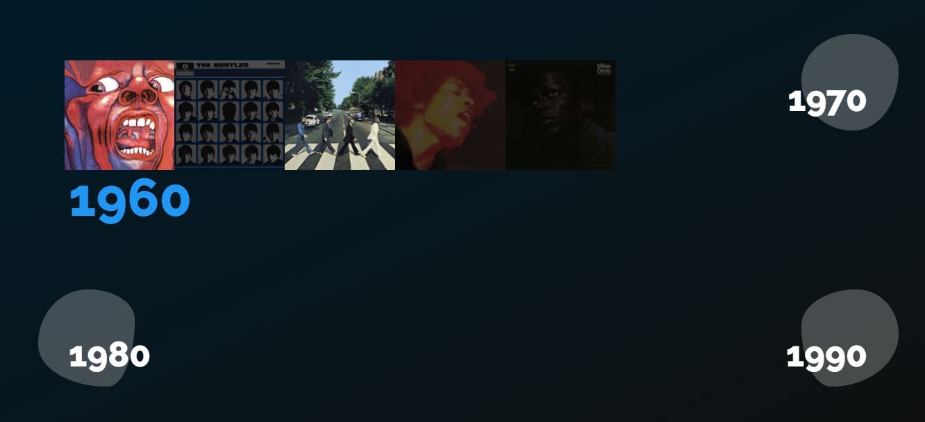 Interactive music showreel, in puro CSS/Less